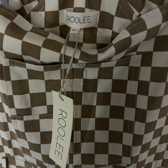 ROOLEE NWT tan/cream overalls Size XL - Picture 2 of 2